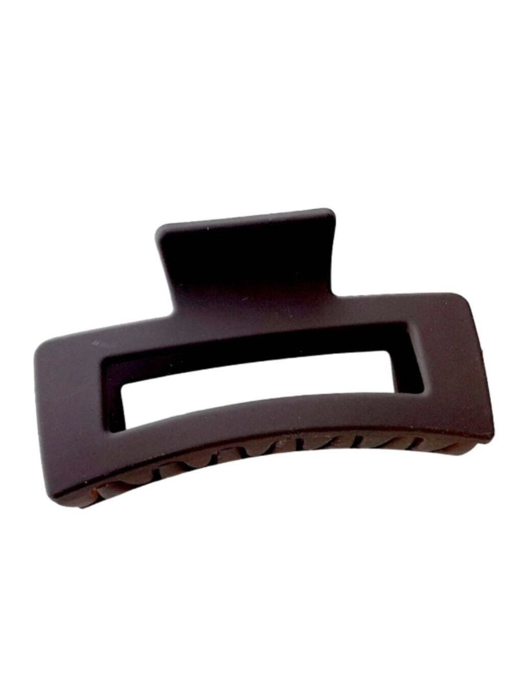 $10 (2 for $16) Large Matte Dark Chocolate Brown Rectangular Hair Claw Crab Clip
